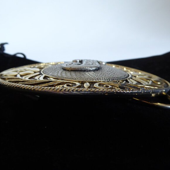 VINTAGE INITIAL MONOGRAM J WESTERN METAL BELT BUCKLE (PRE-OWNED) - Picture 8 of 9